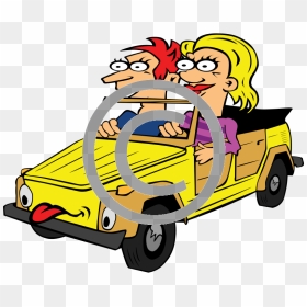 Car Driving Clipart, HD Png Download - man and woman png