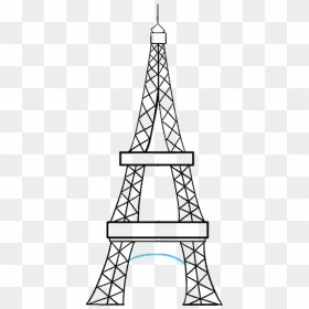 How To Draw The Eiffel Tower In A Few Easy Steps - Easy Eiffel Tower Sketch, HD Png Download - eiffel tower vector png