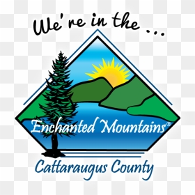 Site Badge "we Are In The Enchanted Mountains" - Cattaraugus County, New York, HD Png Download - badge outline png