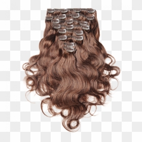 Curly Hair Wig Png - Transparente Clip In Extension, Png Download - hair extensions png