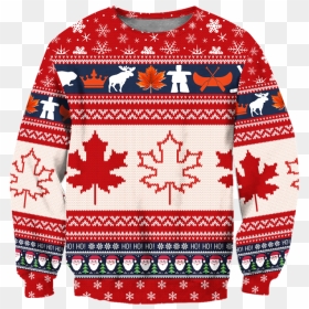Christmas Canada Maple Leaf Pi181001 - Fung Ying Seen Koon, HD Png Download - christmas sweater pattern png