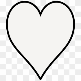 Transparent Black Heart Outline Png - Transparent Heart Png White, Png Download - white heart outline png