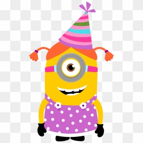 Image Of Birthday Hat Clipart - Girl Minions, HD Png Download - minions party png