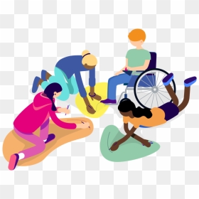 Co-design Illustrated Group, HD Png Download - group of people sitting png