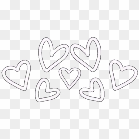 #overlay #overlayedit #aesthetic #whiteoverlay #cute - Heart, HD Png Download - white heart outline png