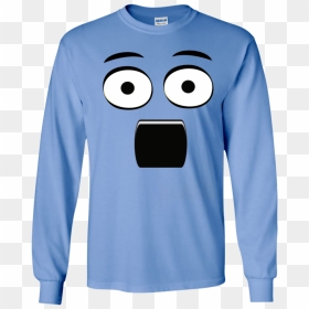 Emoji T-shirt With A Surprised Face And Open Mouth - Dobby Is A Free F T Shirt, HD Png Download - surprised face emoji png