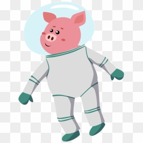 Pig In Space Clipart - Cartoon, HD Png Download - space .png