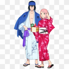 Naruto Sakura In A Kimono, HD Png Download - sasuke shippuden png