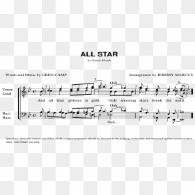 Star By Smash Mouth Words And Music By Greg Camp Arrangement - Sheet Music, HD Png Download - smash mouth png