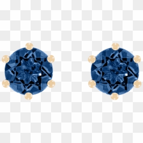 Stud Earrings 6 Prongs Sapphire Blue In Rose Gold - Earrings, HD Png Download - diamond earrings png