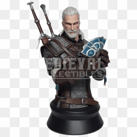 The Witcher 3 Wild Hunt Geralt Playing Gwent Bust - Geralt Playing Gwent Bust, HD Png Download - geralt png