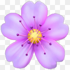 #flower #purple #emoji - Flower Emoji Png, Transparent Png - purple emoji png