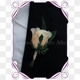 Rustic Champagne Cream Silk Wedding Flower Gent / Groomsmens - Boutonnière, HD Png Download - rustic flowers png