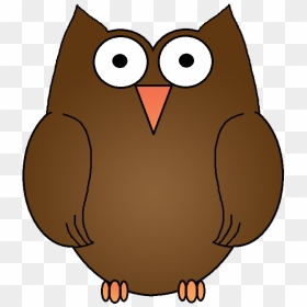 Brown Hawk Owl Clipart Wise Owl - Cartoon Sleeping Owl, HD Png Download - owl clip art png