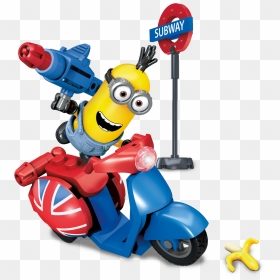 Me Toy Mega Minion Despicable Minions Block Clipart - Minion Mega Bloks Scooter, HD Png Download - minions party png