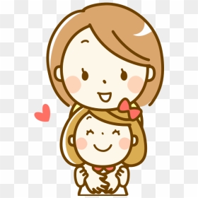 Mother And Daughter Hugging - Mother And Daughter Drawing, HD Png Download - hugging png