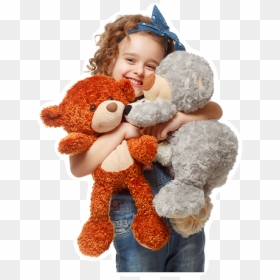 Child Holding A Stuffed Toy, HD Png Download - hugging png