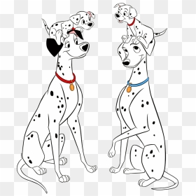101 Dalmatians Pongo And Perdita Puppies, HD Png Download - 101 dalmatians png