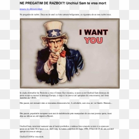 World War We Need You , Png Download - Uncle Sam, Transparent Png - world at war png