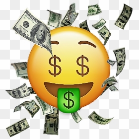 Transparent Money Bag Emoji Png, Png Download - money face emoji png
