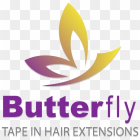 Butterfly Tape In Hair Extensions - Huttons, HD Png Download - hair extensions png