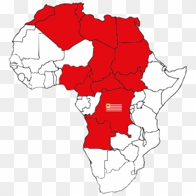 “africa Is Red” - Black Outline Of Africa, HD Png Download - world at war png