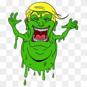 #stickergang #slimer #donald #trump #whougonnacall - Donald Trump Slime R, HD Png Download - donald trump toupee png