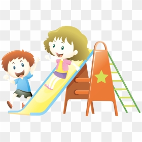 Child Playground Slide Illustration - Kids Play Way School, HD Png Download - child playing png