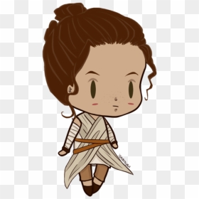 Starwars Clipart Rey, Starwars Rey Transparent Free - Rey Star Wars Cartoon, HD Png Download - star wars cartoon png