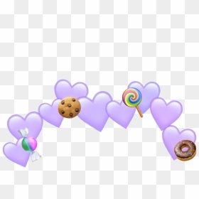 #pastelpurple #purple #emoji #hearts #sweets #donut - Cartoon, HD Png Download - purple emoji png