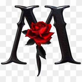 M En Letras Goticas, HD Png Download - gothic rose png
