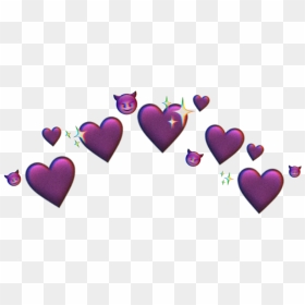 #purple #aesthetic #purpleaesthetic #purple #aesthetics - Heart, HD Png Download - purple emoji png