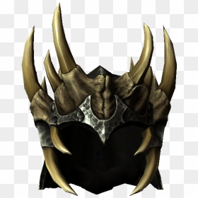 #skyrim #dragons #dragonborn #dragonbone #helmet #armor - Evil King Crown Png, Transparent Png - dragonborn helmet png