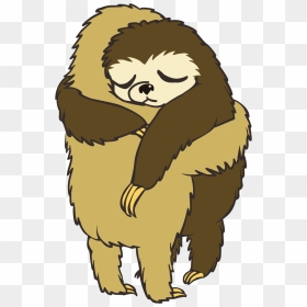 Cartoon Sloth Hug, HD Png Download - hugging png