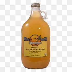 Vinegar, Apple Cider, Raw, Unfiltered - Glass Bottle, HD Png Download - vinegar png