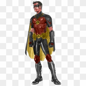 New Red Robin Costume , Png Download - Tim Drake Rebirth Suit, Transparent Png - red robin logo png