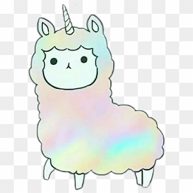 #sticker #kawaii #unicorn #rainbow - Alpaca Unicorn, HD Png Download - kawaii unicorn png