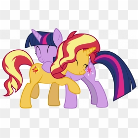 Sunset Shimmer Hugging Twilight Sparkle By Famousmari5 - Twilight Sparkle, HD Png Download - hugging png