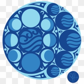 T-shirt Korra Blue Cobalt Blue Circle Aqua Dishware - Transparent Water Tribe Logo, HD Png Download - avatar the last airbender png