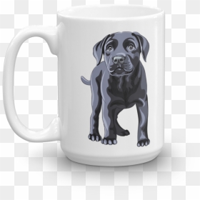 This Human Belongs To A Black Lab Mug - Perro Labrador Dibujo Hd, HD Png Download - black lab png