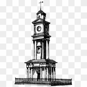 Clock Big Image Png - Clock Bell Tower Cartoon, Transparent Png - eiffel tower drawing png