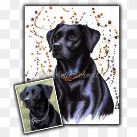 Black Labrador Circle Necklace - Labrador Retriever, HD Png Download - black lab png