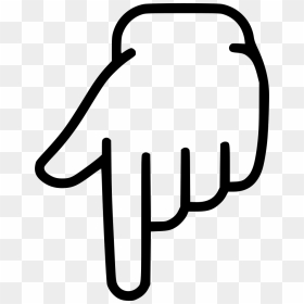 Forefinger Down Finger Touch Hand - Icon Hand Down Free, HD Png Download - finger touch png