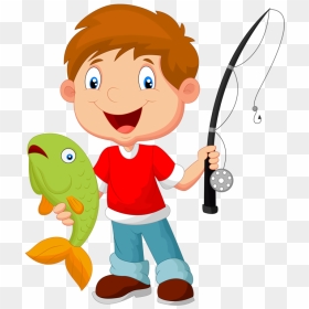 Transparent Fish Clipart Png - Kids Fishing Clip Art, Png Download - fish clip art png