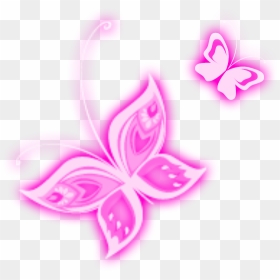 Pink Butterfly With Transparent Background, HD Png Download - cute butterfly png