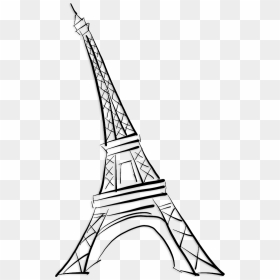 Line Art, HD Png Download - eiffel tower drawing png
