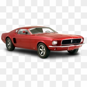 Red Ford Mustang Mach Car - Ford Mustang Mach 1 1968, HD Png Download - ford mustang logo png
