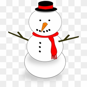 Boneco De Neve Com Cachecol, HD Png Download - snowman hat png