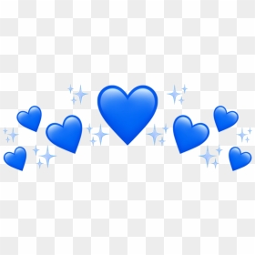 Transparent Blue Heart Crown, HD Png Download - splash emoji png