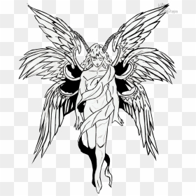 How To Draw Fallen Angel - Female Angel Falling Drawing, HD Png ...